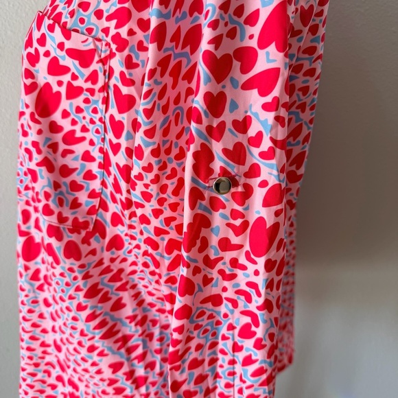 Stylish Pink, Red and White Women's Top Silky Feel - Picture 4 of 12